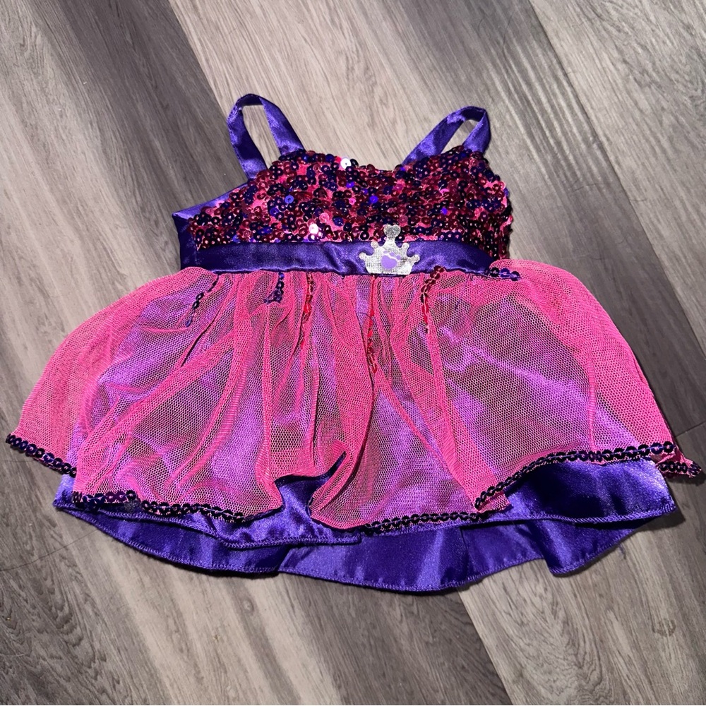 Build A Bear Magical Pink Purple sequins princess Party dress RETIRED RARE HTF